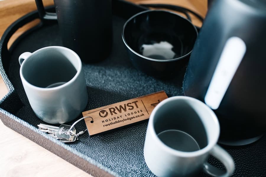 Enjoy a coffee at Rwst Holiday Lodges