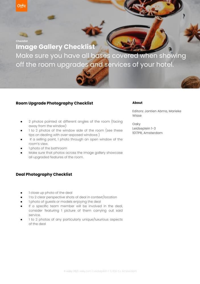 Download Image Gallery Checklist