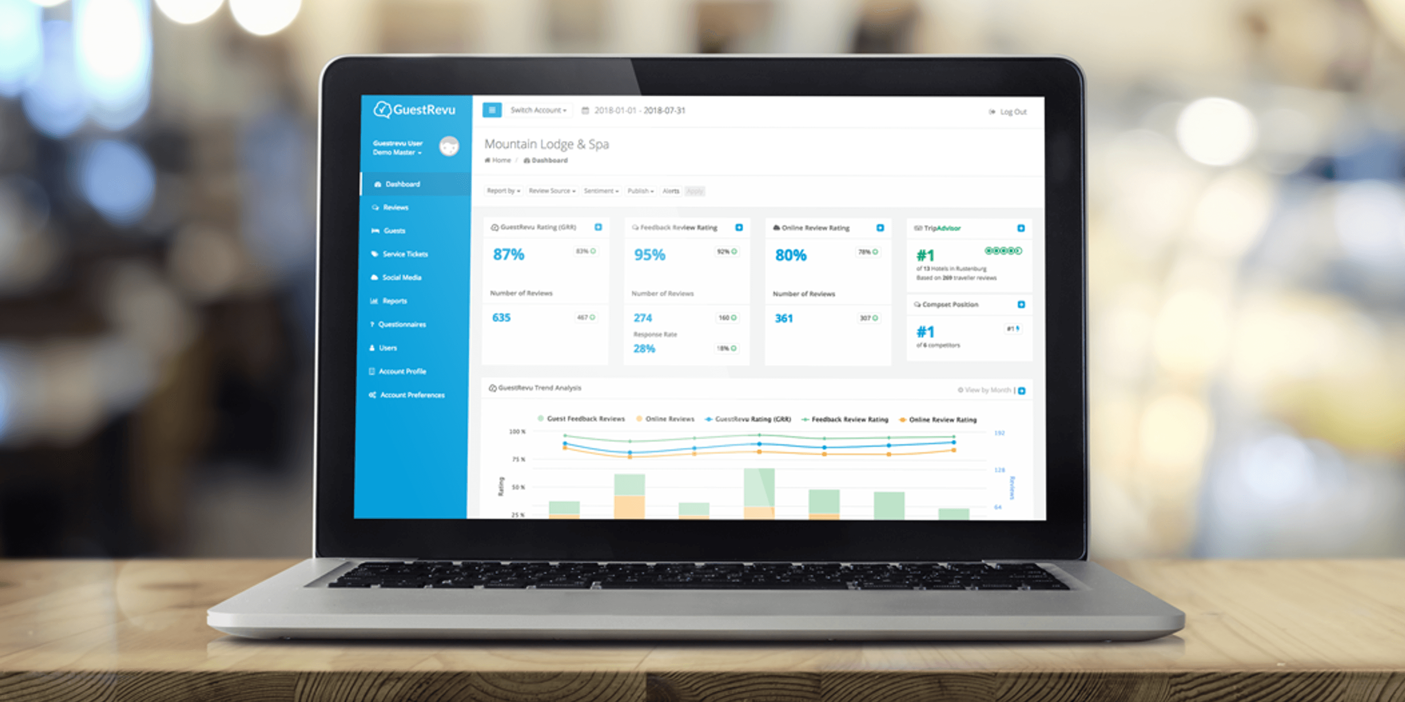 GuestRevu dashboard