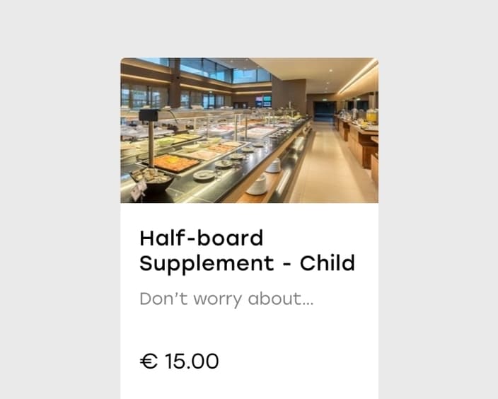 NAU Hotels Half board Supplement