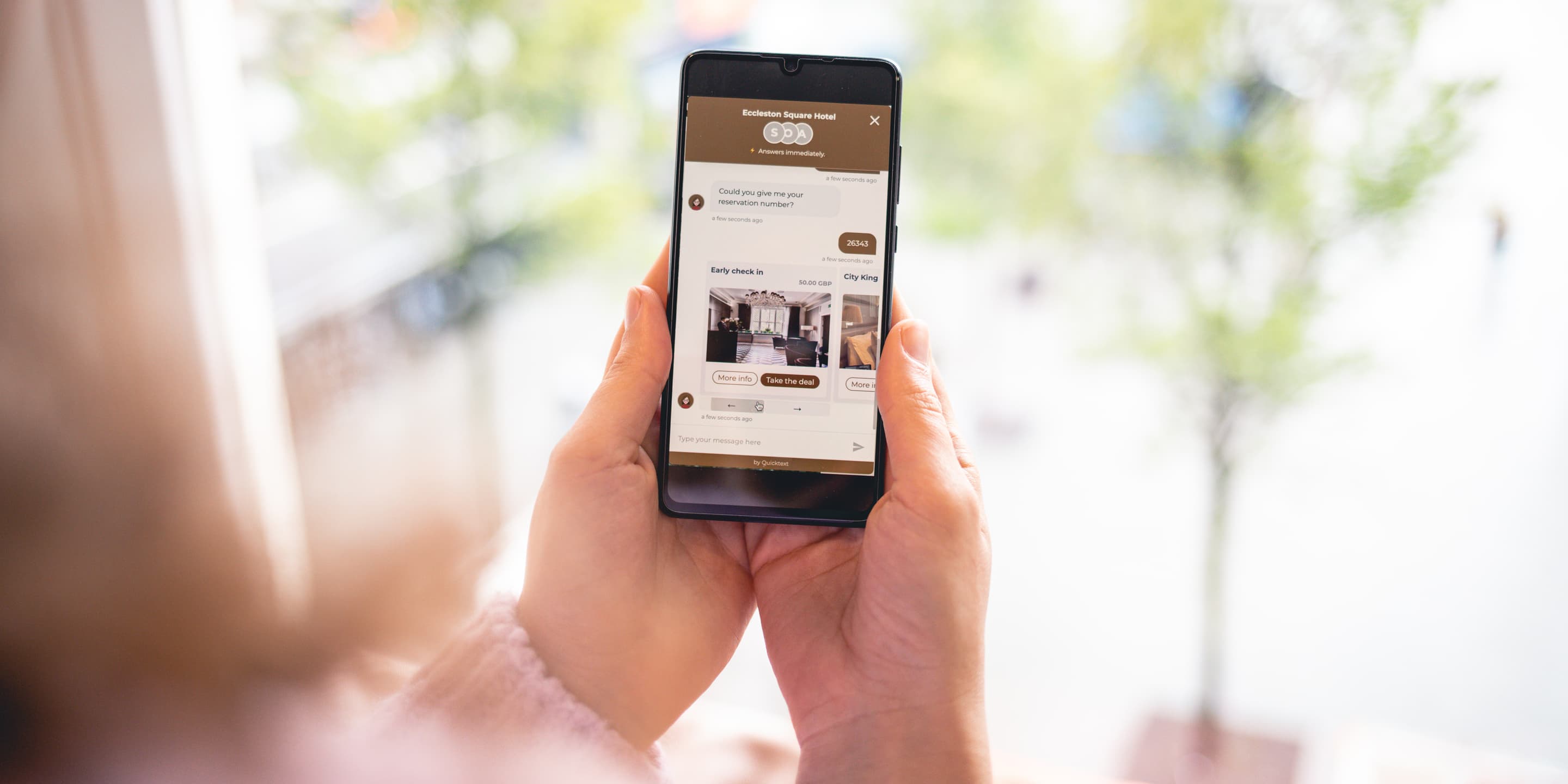 Oaky Quicktext Automatically upsell through your chatbot 8853