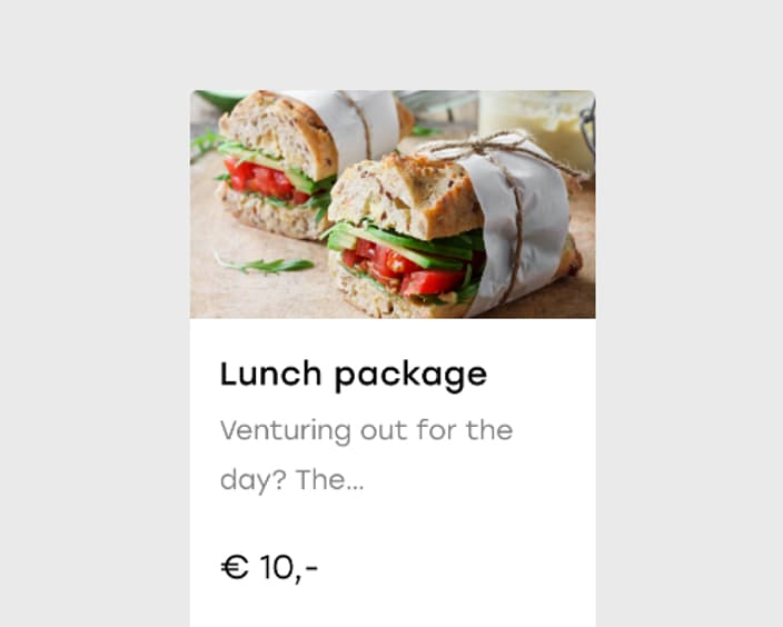 Upsell lunch package 2x