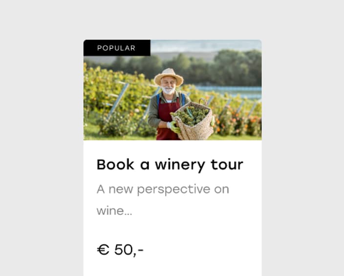 Upsell 2x Wine tour