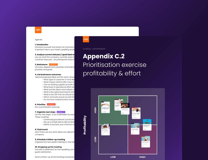 Agenda points for a successful upselling meeting 2x