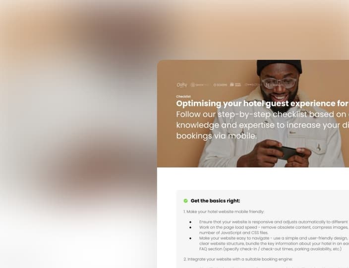 Checklist Optimising your hotel guest experience for mobile thumbnail