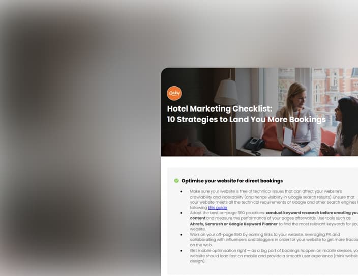 Hotel marketing checklist