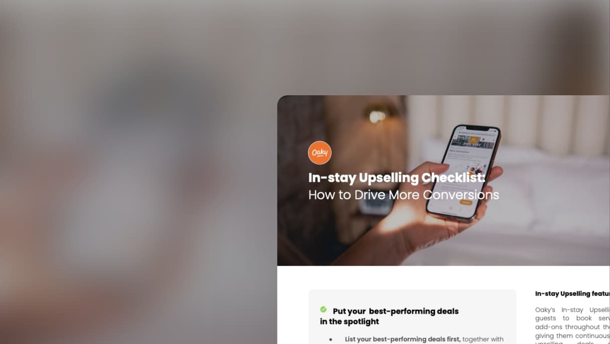 In Stay Upselling Checklist Thumbnail