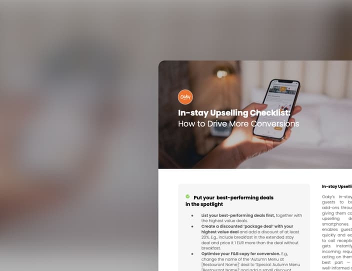 In Stay Upselling Checklist Thumbnail