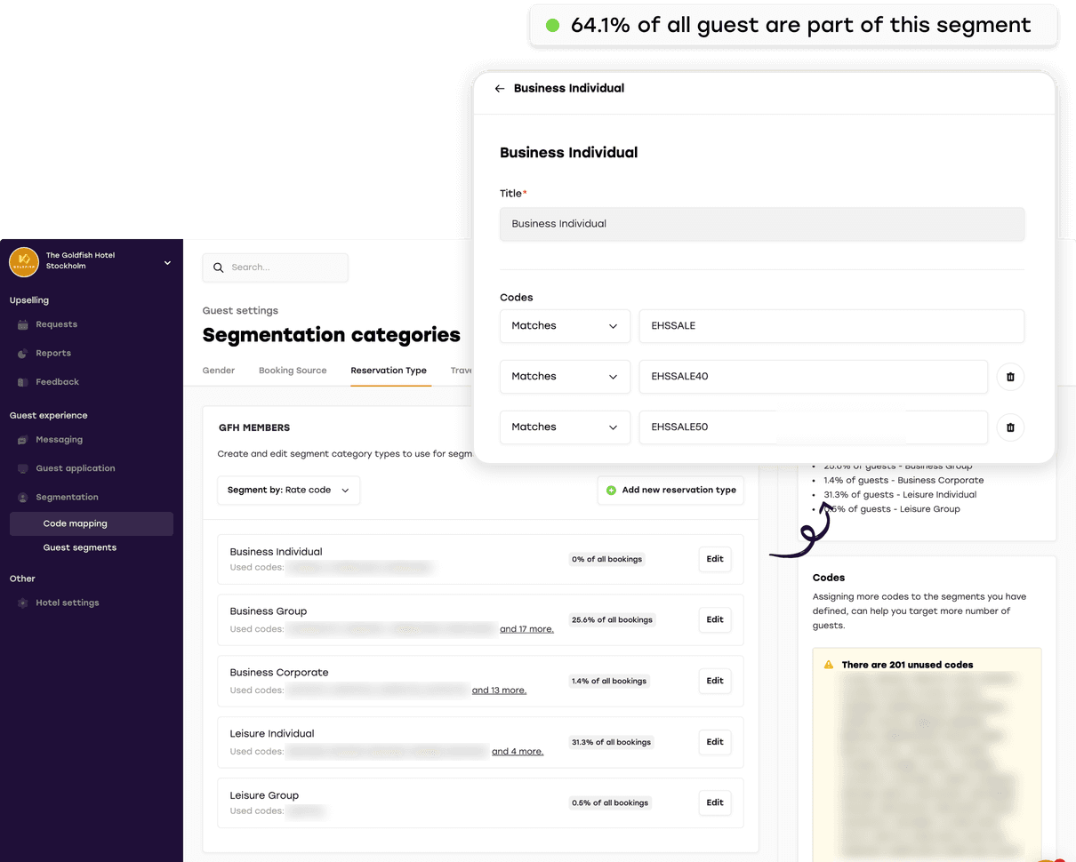 Guest segmentation