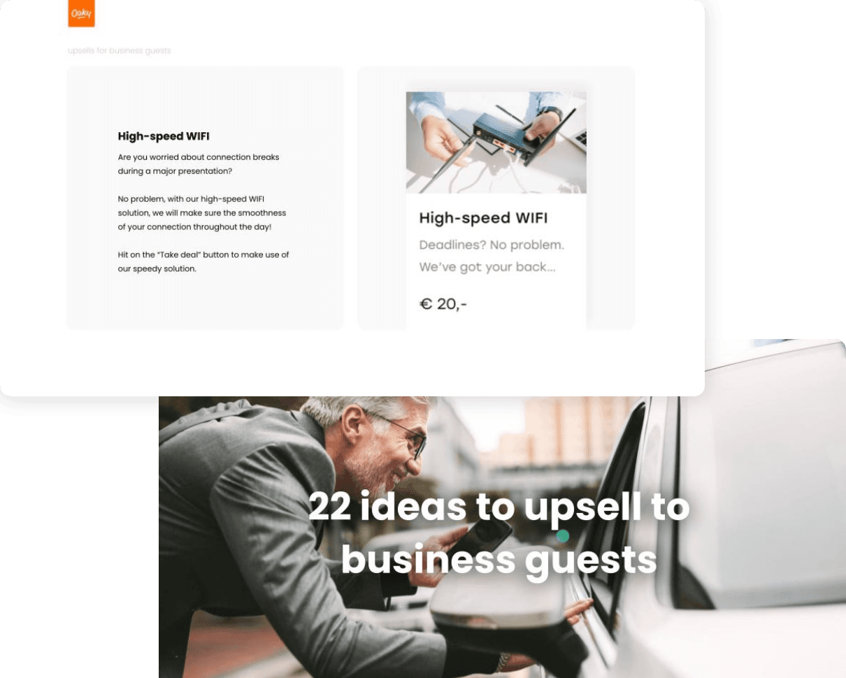Upselling to business guests inspiration deck 1