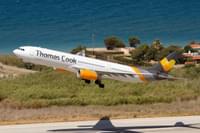 Thomas Cook Airlines Scandinavia Airbus A330 343 OY VKG takes off at Rhodes