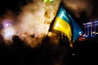 Ukraine Night Protest Gradient