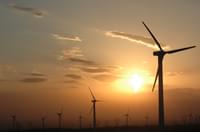 Wind power plants in Xinjiang China