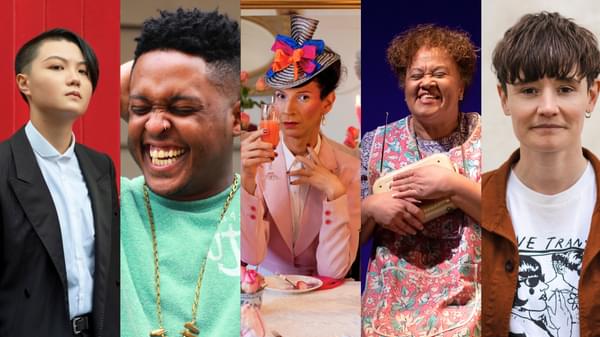 A collaged image of artists involved in Contact's summer 2023 season
