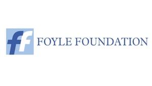 ff in a light blue square next to 'foyle foundation' in blue capital letters