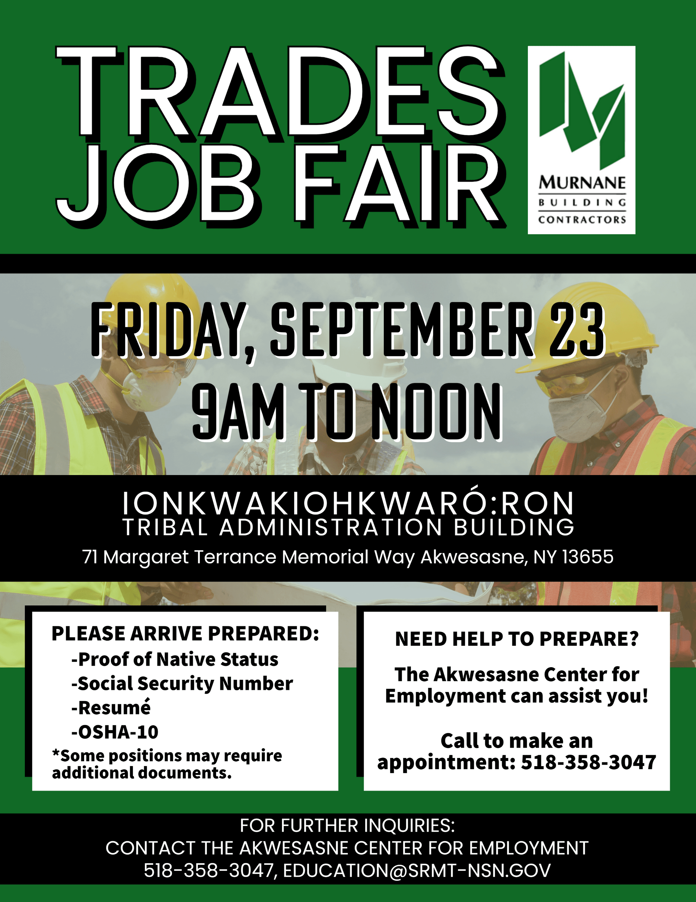 Trades Job Fair Flyer