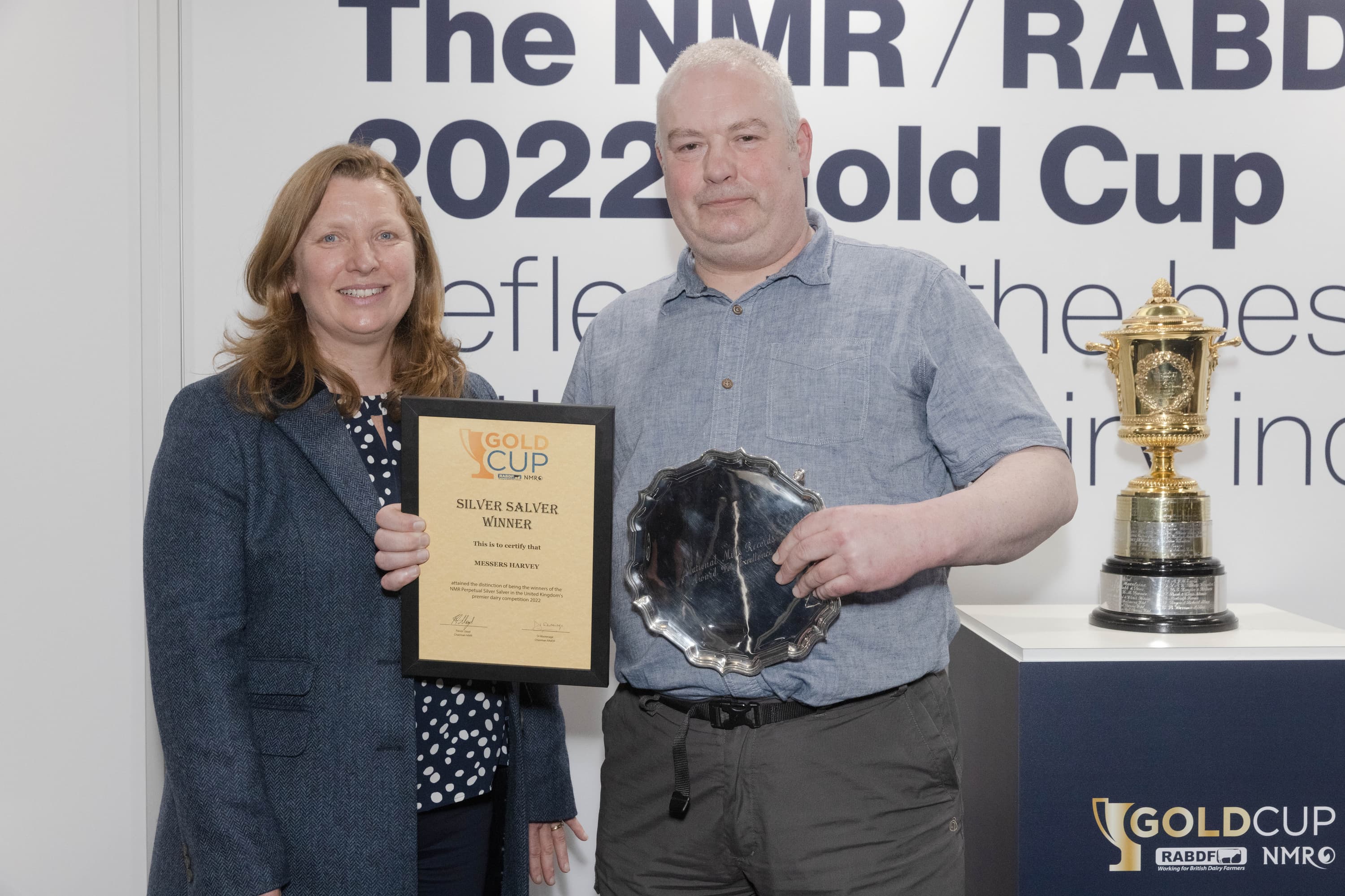 Winner of the NMR Silver Salver John Harvey with RABDF Chairman Di Wastenage 1