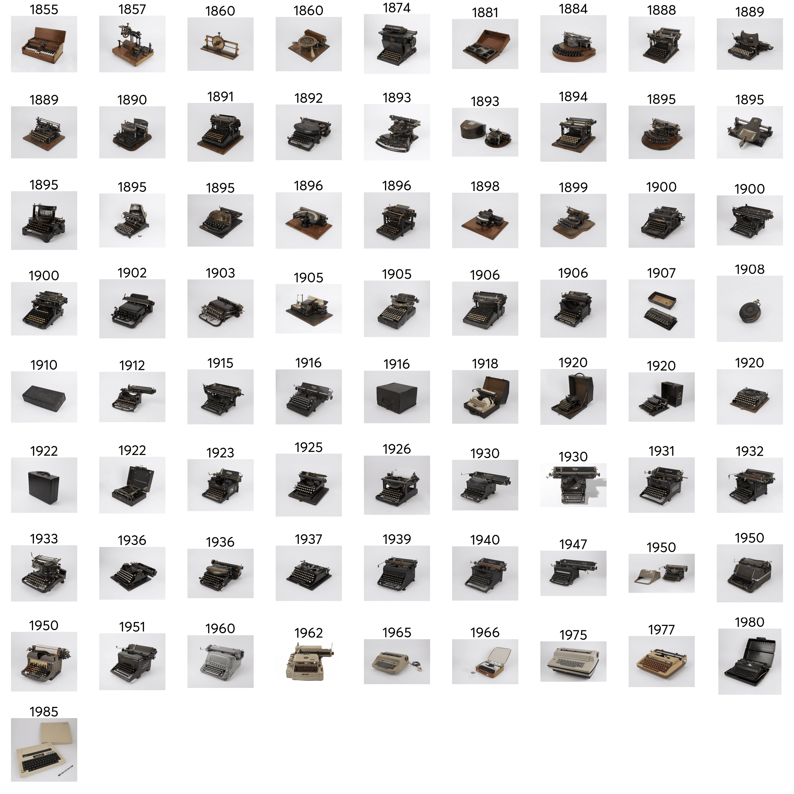 Typewriters Collage