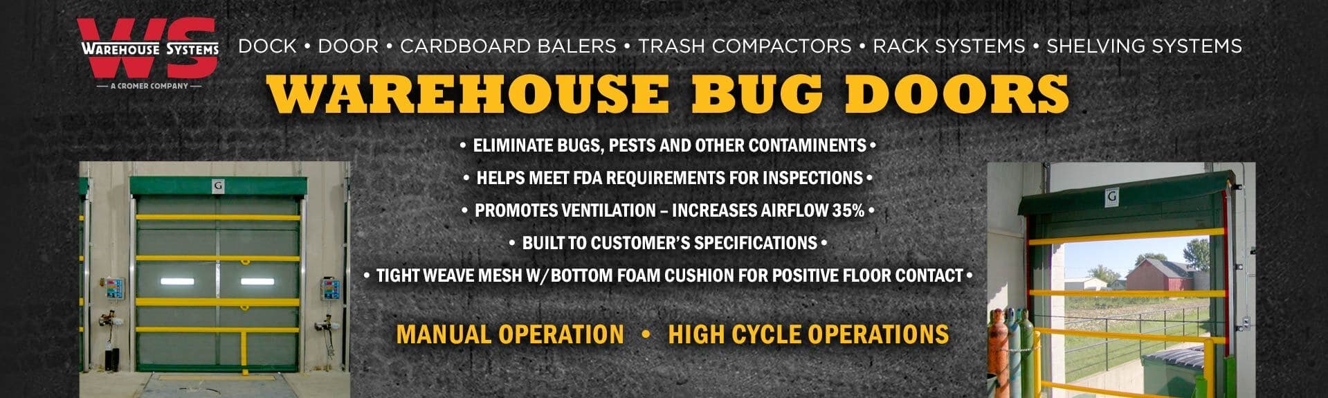 Warehouse Bug Door Sale