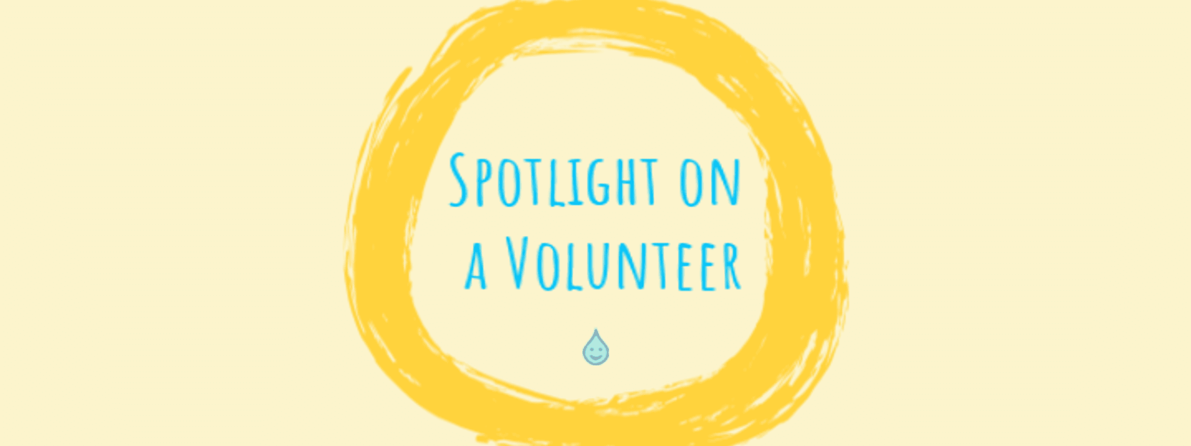 Spotlight on a volunteer banner