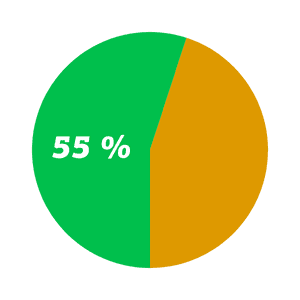 Diagramm 55 Prozent Digitalisierung Handwerk