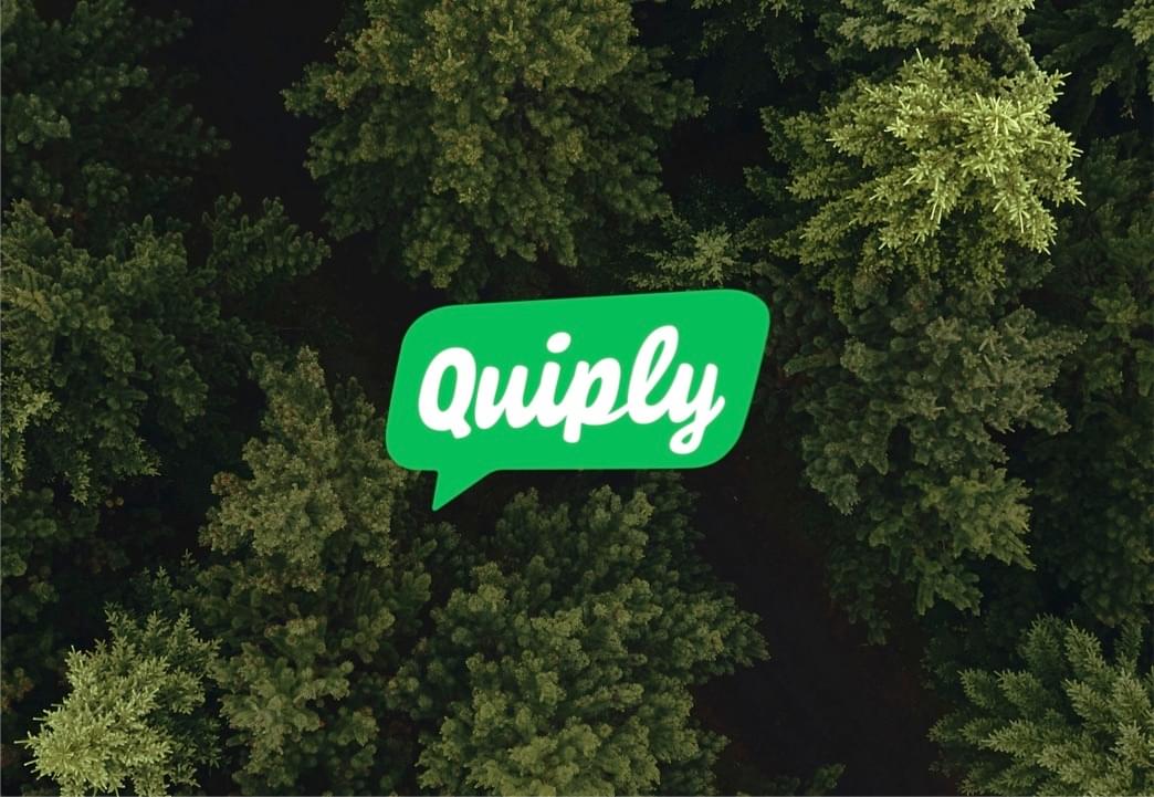 Quiply Mitarbeiter-App Brand Logo auf Tannenwald