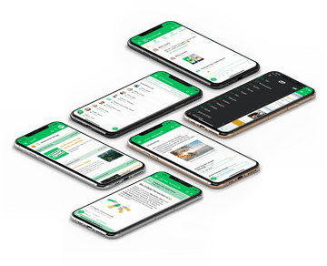 iphone isometric auf dem boden mitarbeiter app von quiply