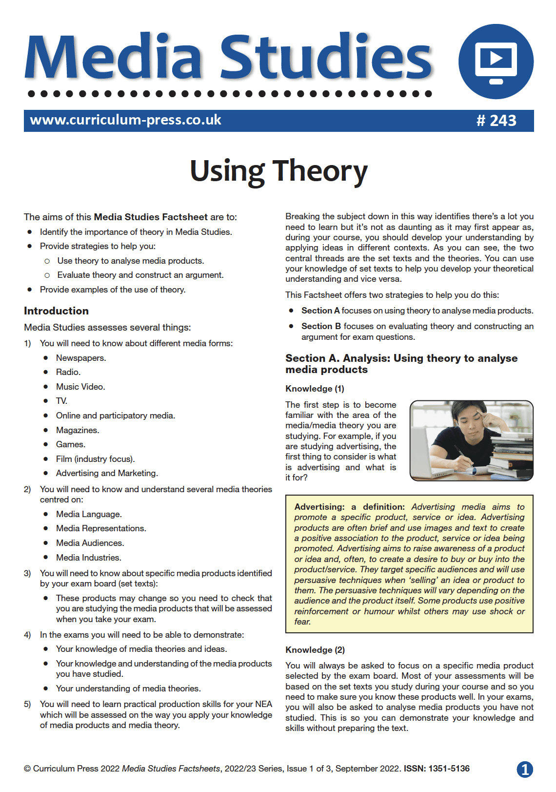 Media Coursework Magazine Example Uk A Level Media Studies Factsheets | Teaching Resources | AQA, OCR, WJEC ...