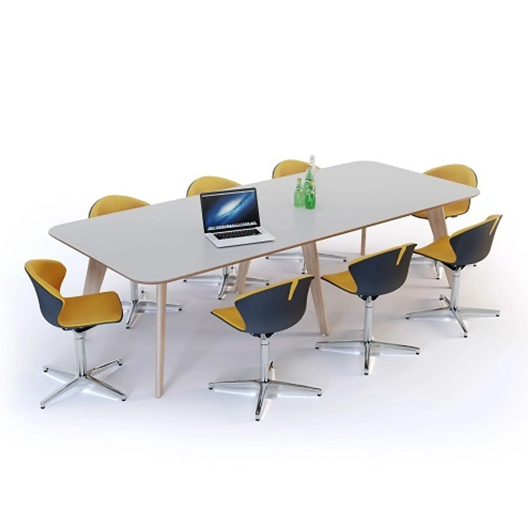LOF Direct Arby Wooden Leg Meeting Table Moventi