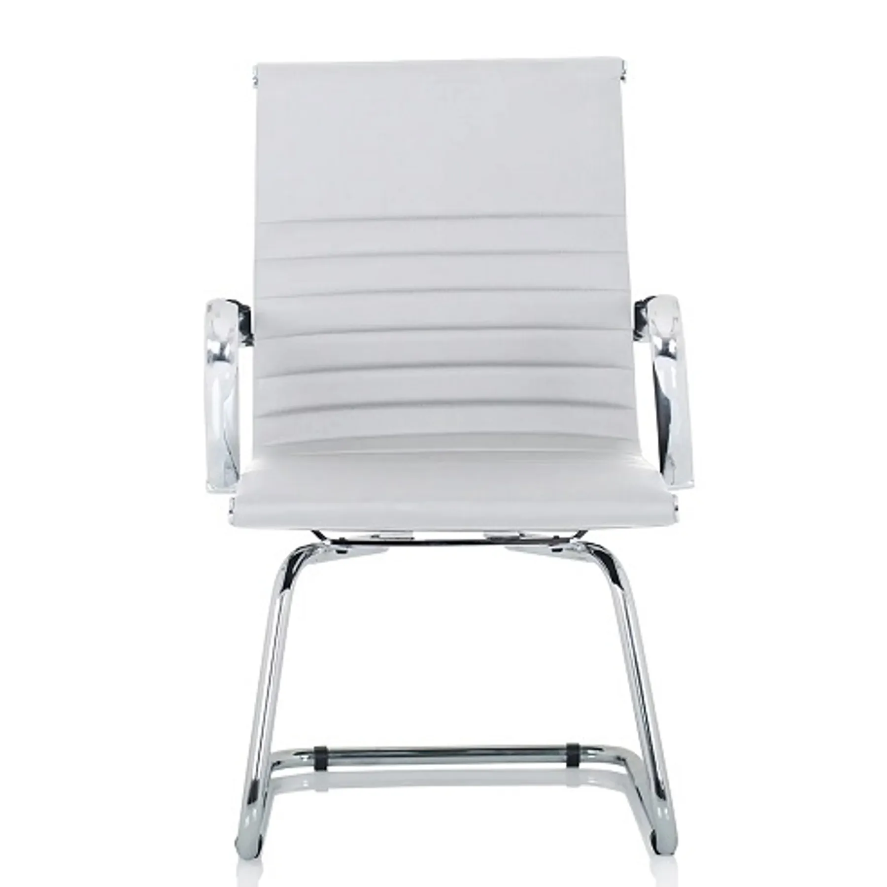 LOF Direct Dynamic Nola White Leather Meeting Chairs FRONT