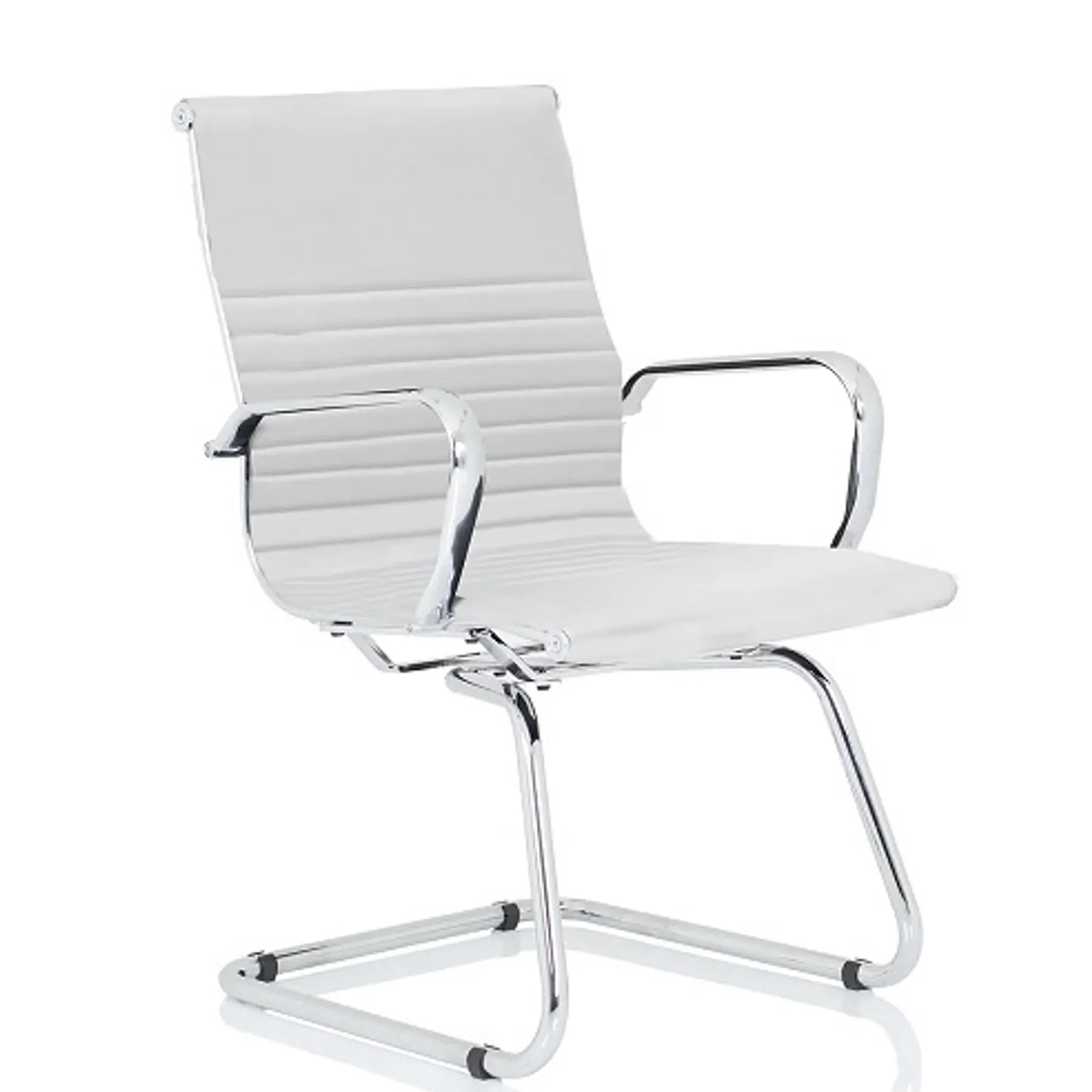 LOF Direct Dynamic Nola White Leather Meeting Chairs