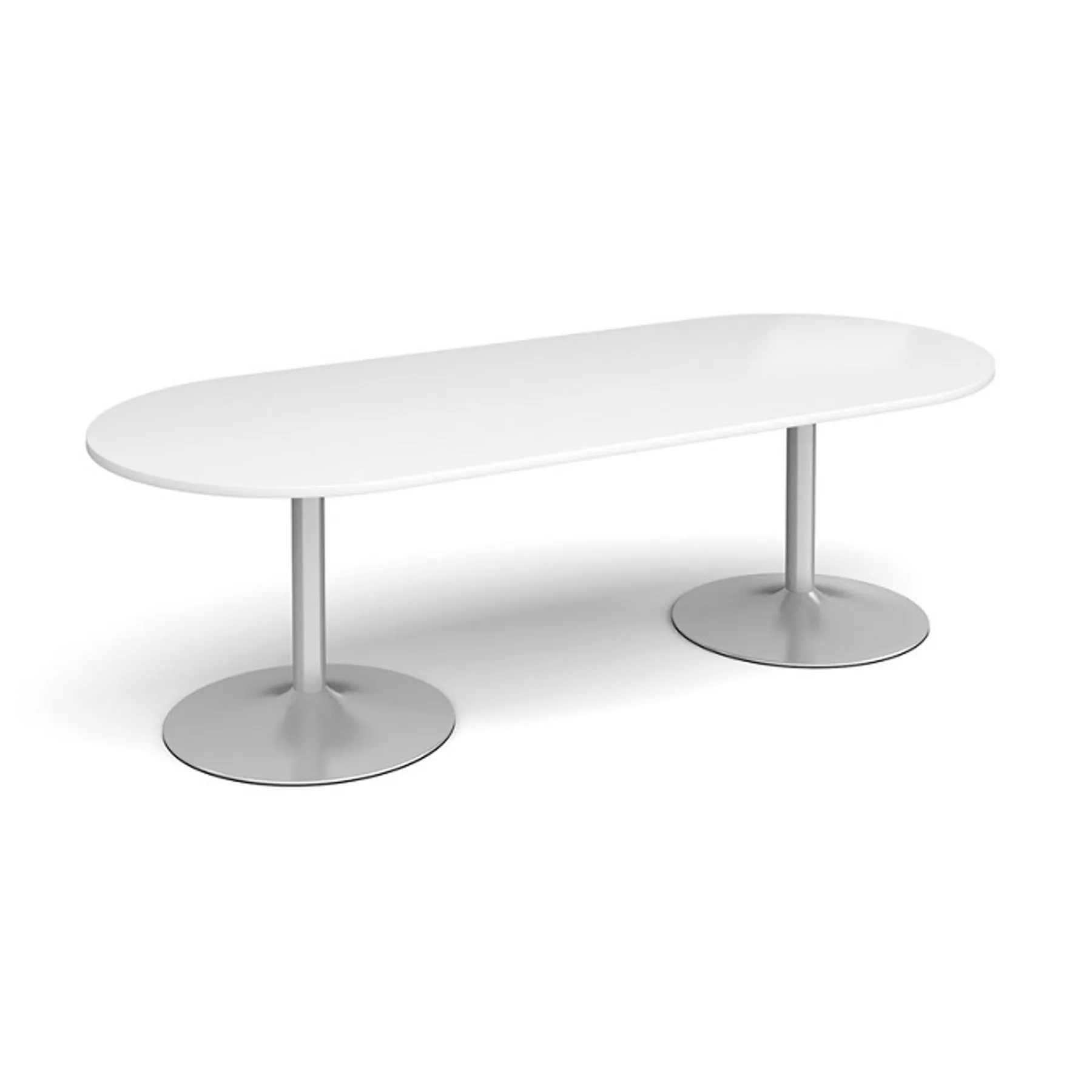 LOF Direct Trumpet Base Meeting Table Dams Radial End TB24 White