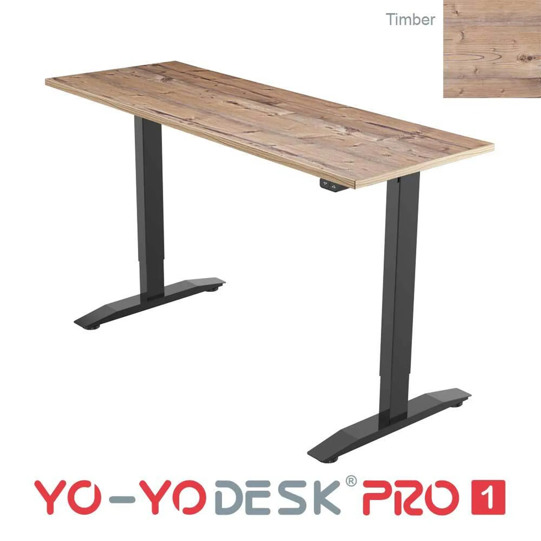 Lof direct yoyo desk pro 1 Black frame Timber top