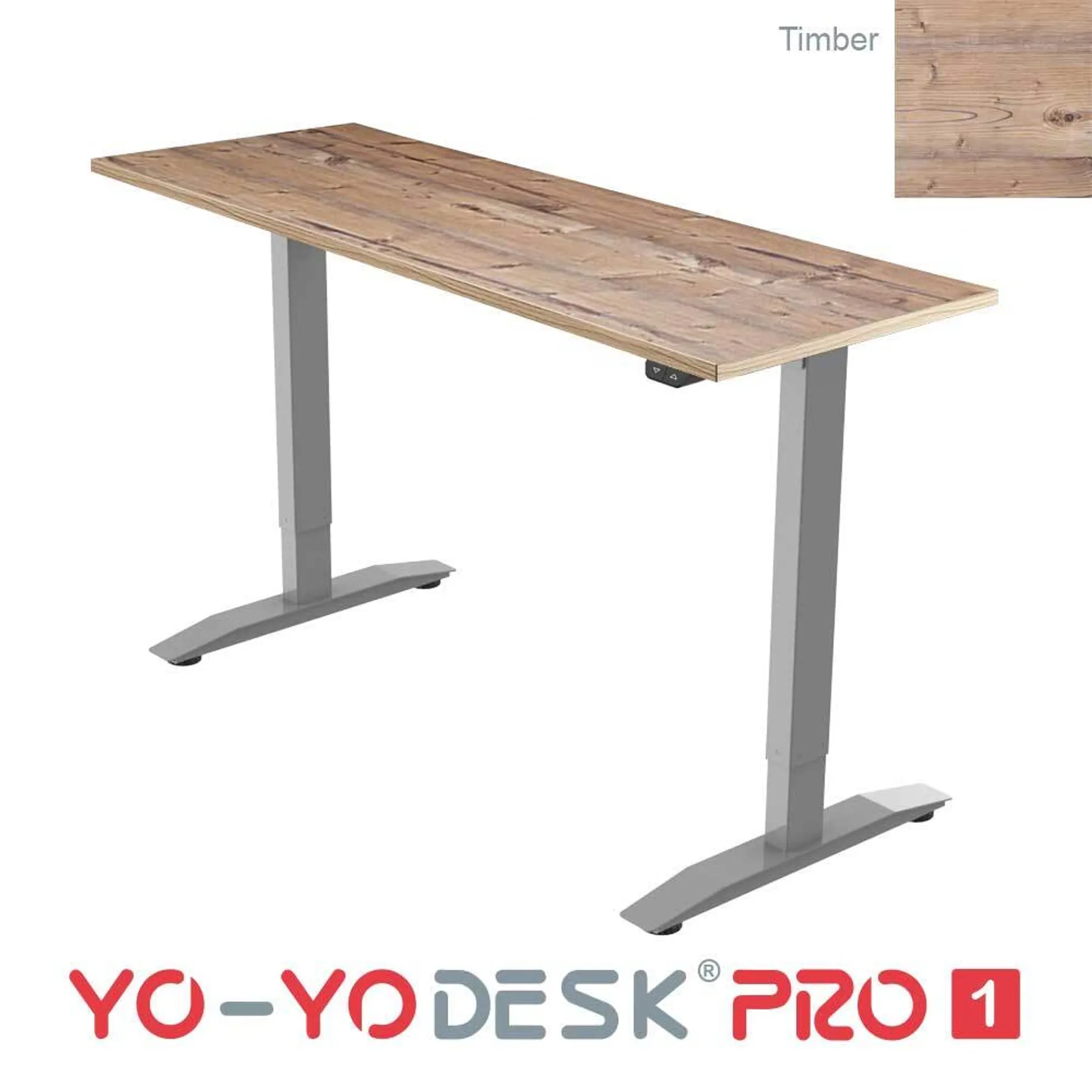 Lof direct yoyo desk pro 1 Chrome frame timber top