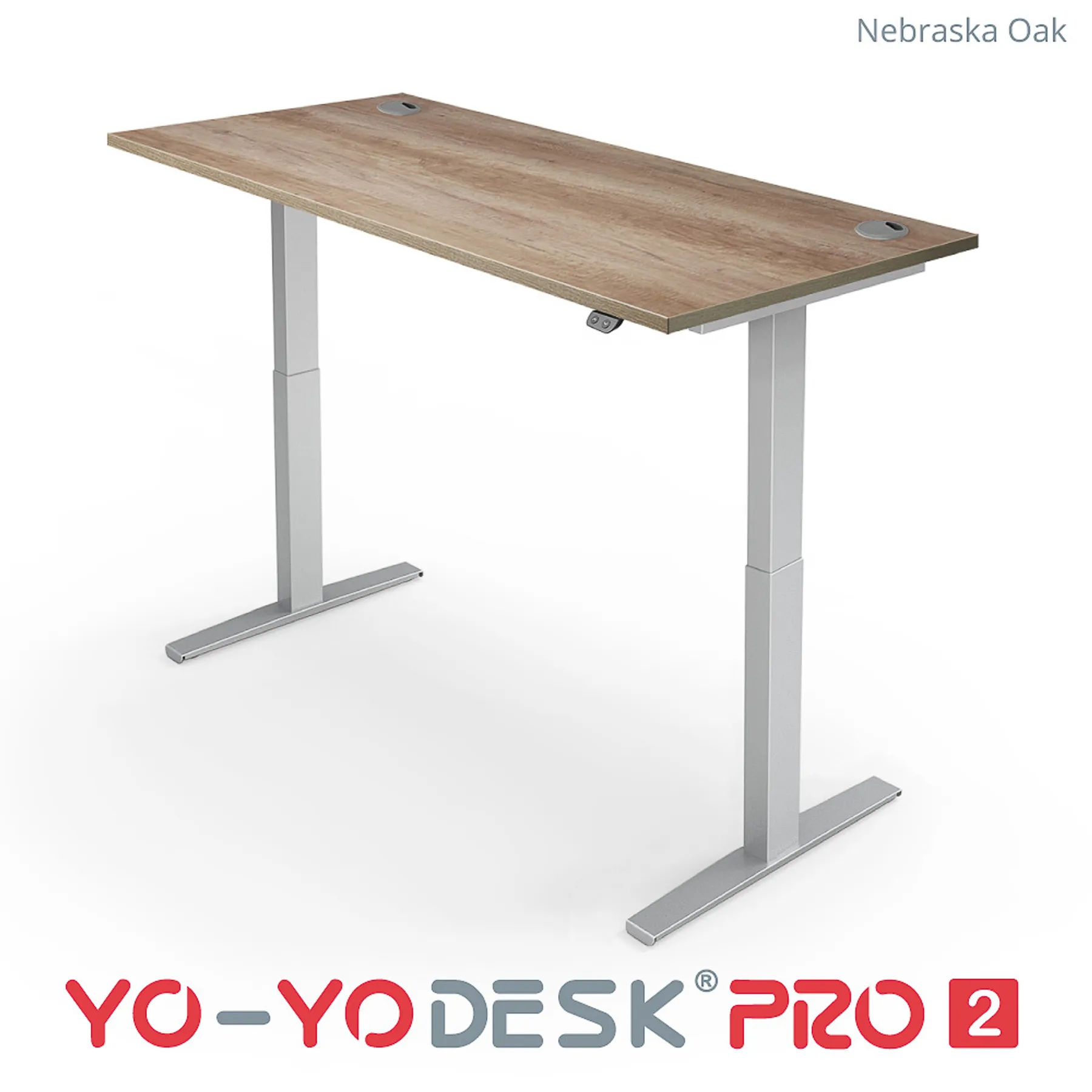 Lof direct yoyo desk pro 2 Chrome frame Nebraska oak