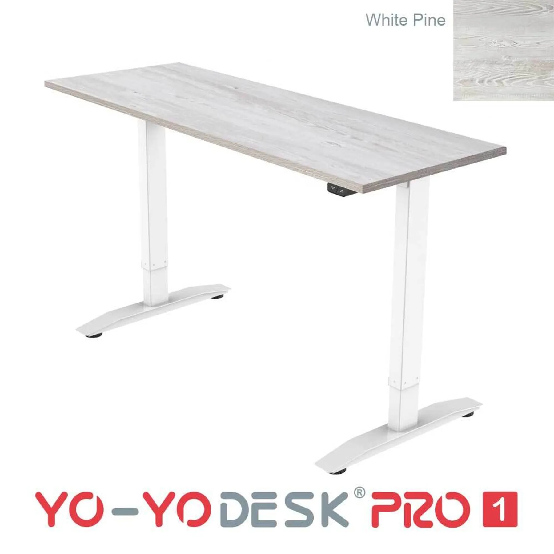 Lof direct yoyo desk pro 1 White Frame White pine top