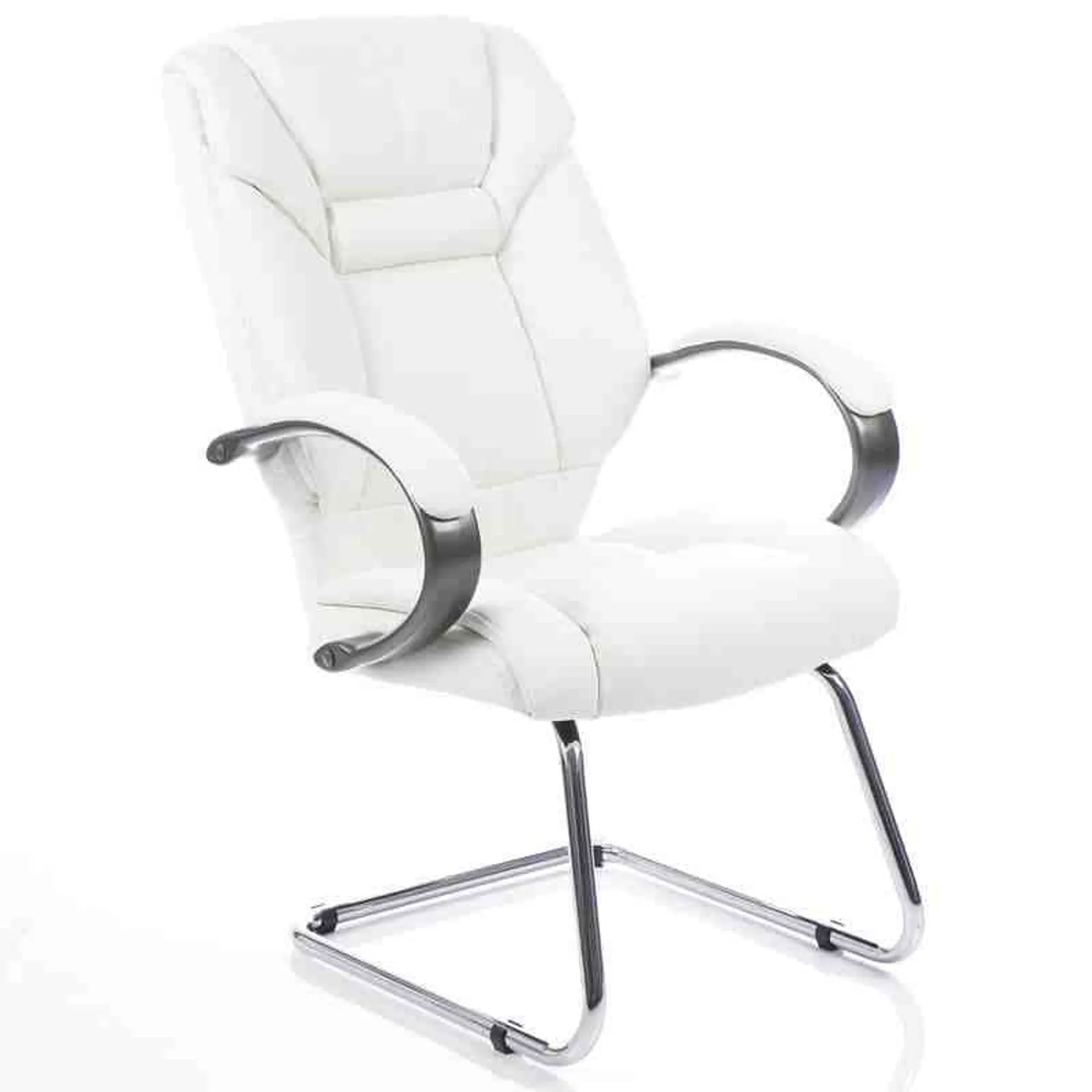 Dynamic Galloway visitor cantilever chair WHITE KC0121