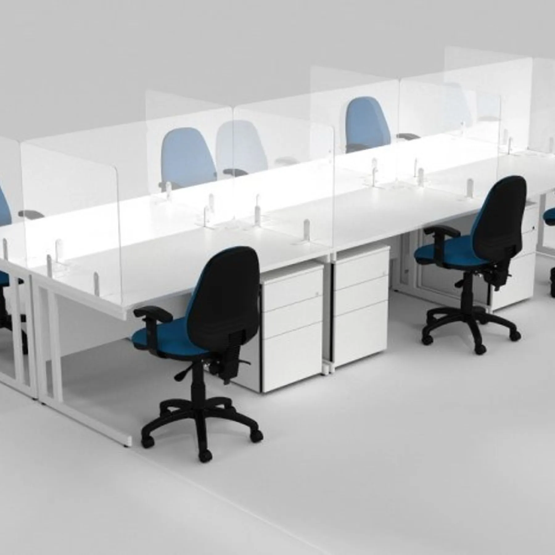 LOF Direct Clear Acrylic Screens COVID Freestanding Screen Guard desks