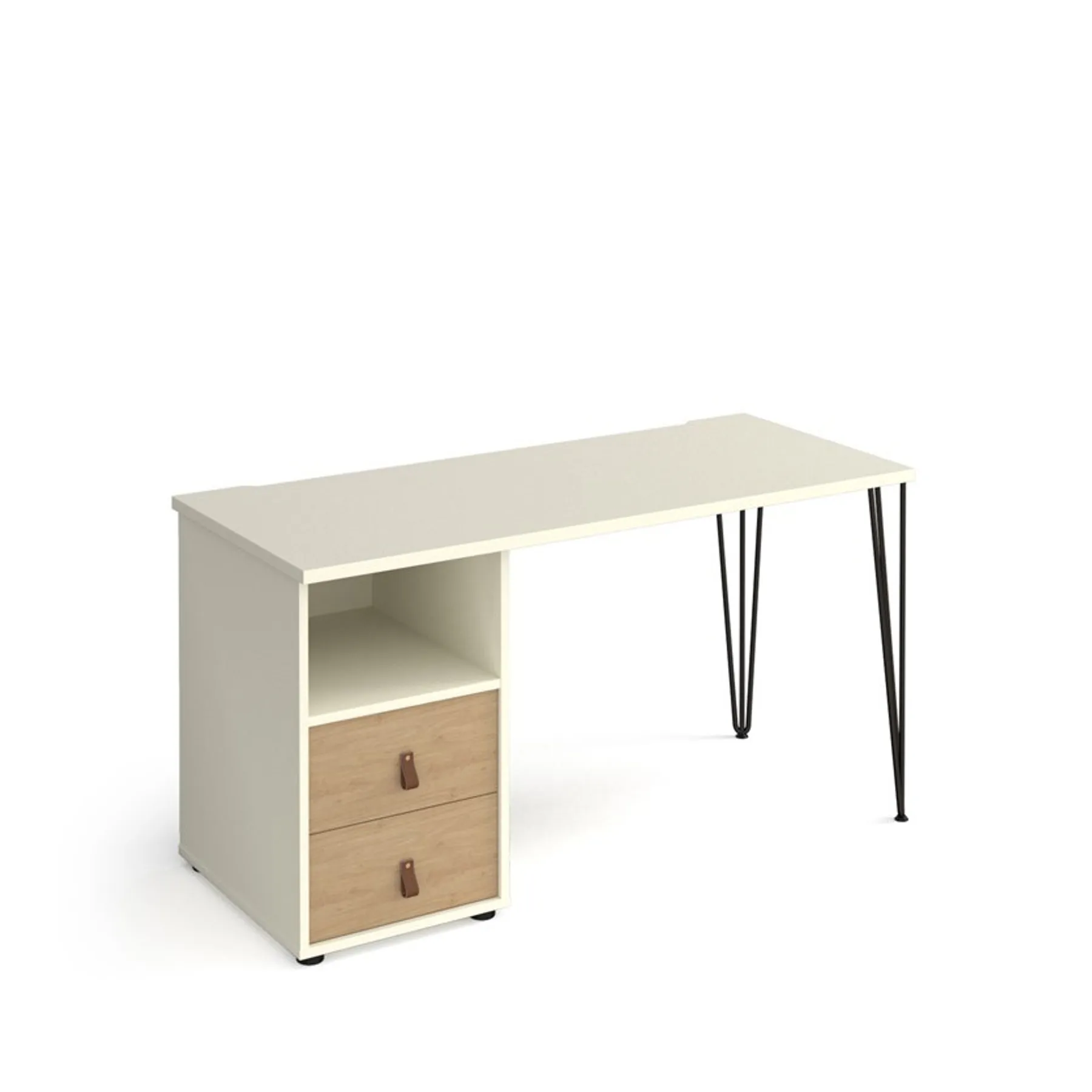 LOF Direct Dams Tikal Hairpin Home Office Desk with drawers White Oak TK614 P D