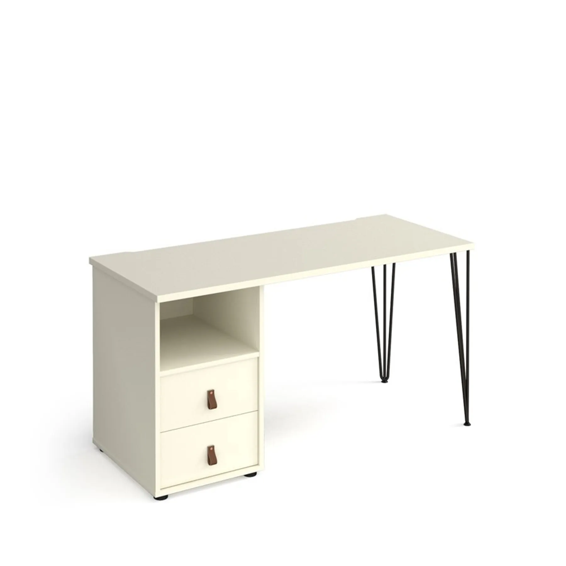 LOF Direct Dams Tikal Hairpin Home Office Desk with drawers White TK614 P D