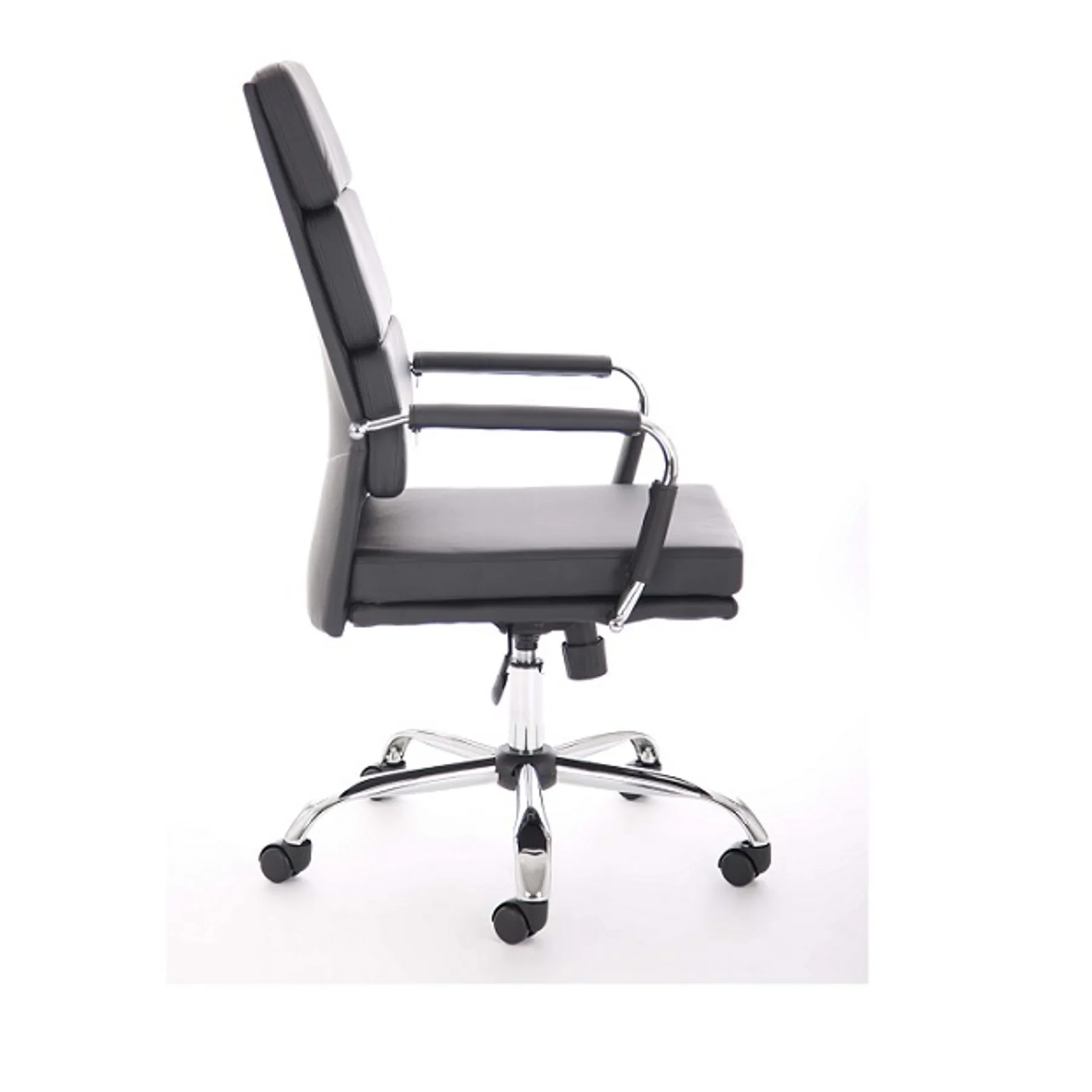LOF Direct Dynamic Advocate Black Leather Chair Side