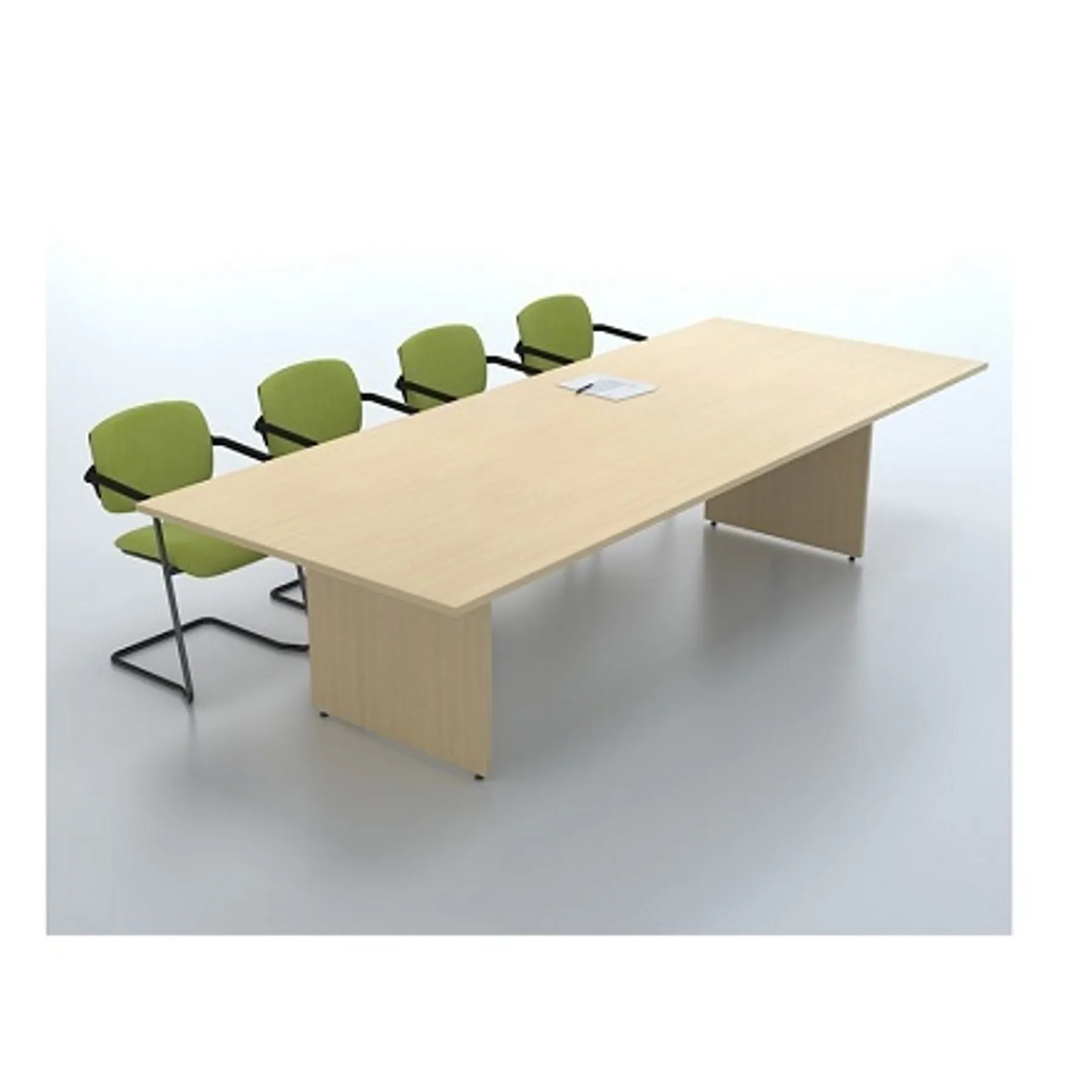 LOF Direct Sven Christiansen Ambus Rectangular Meeting Table Panel Bases maple