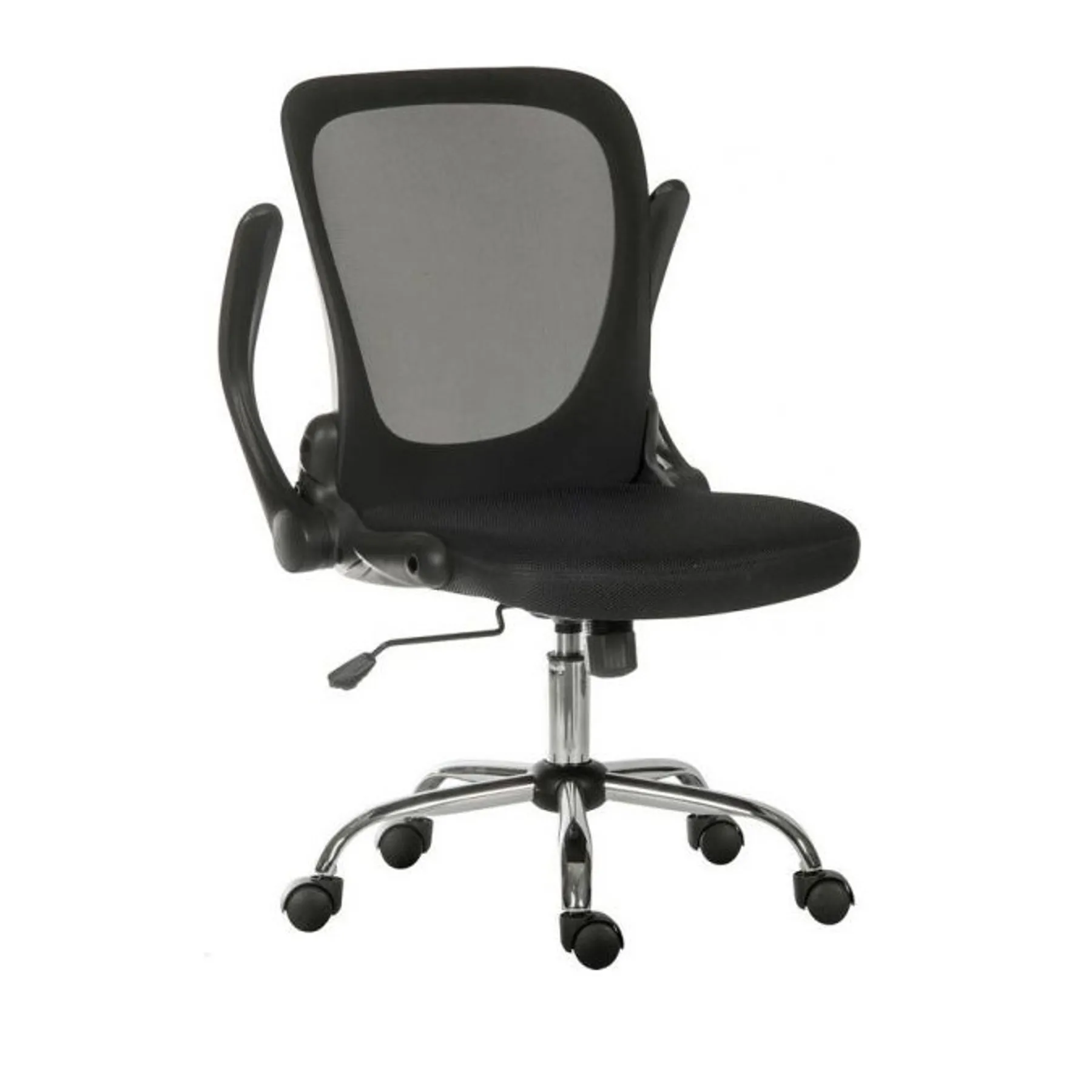 LOF Direct Teknik Flip Mesh Back Chair 6962 side arms flipped