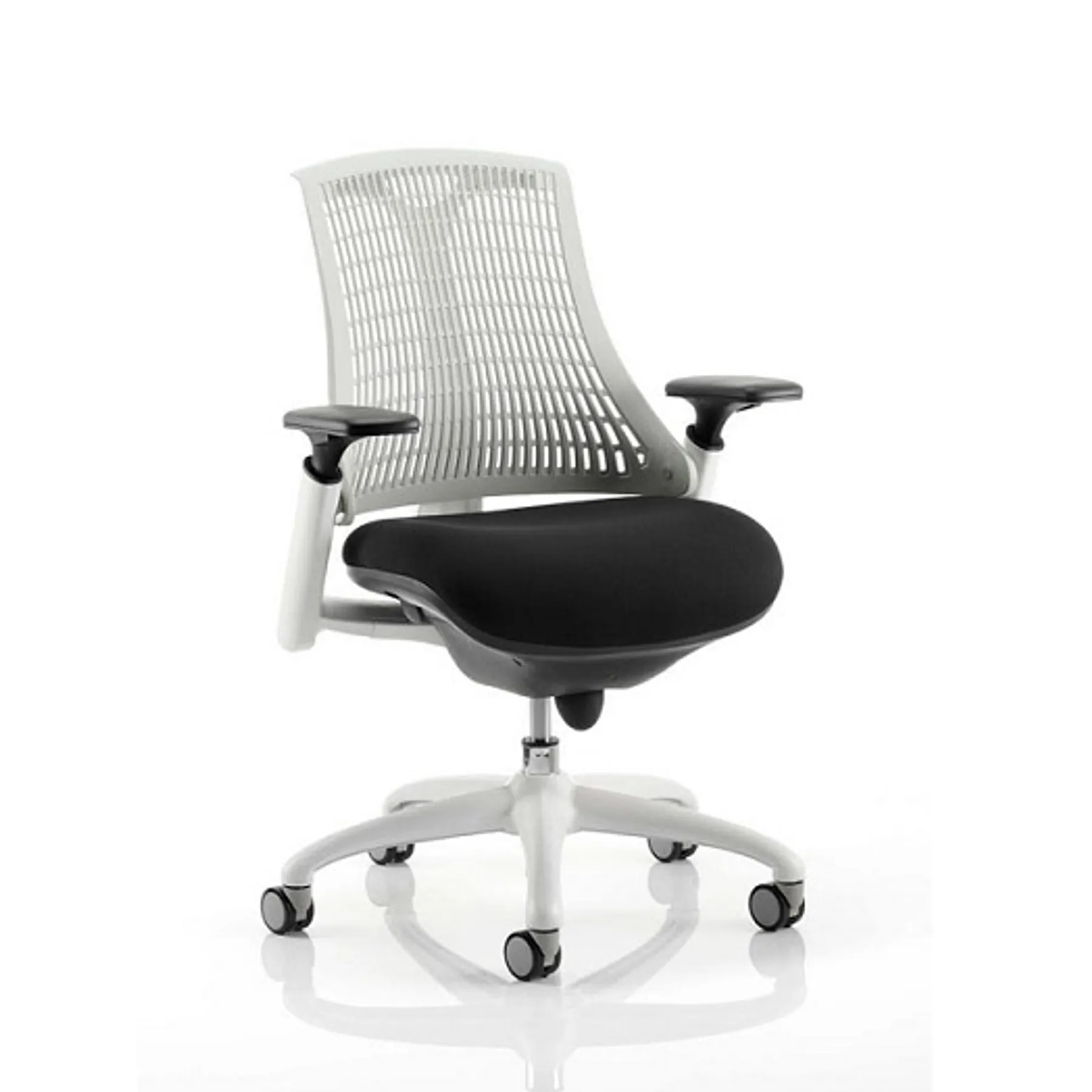 Lof Direct Dynamic Flex white frame chair black seat KCUP0730