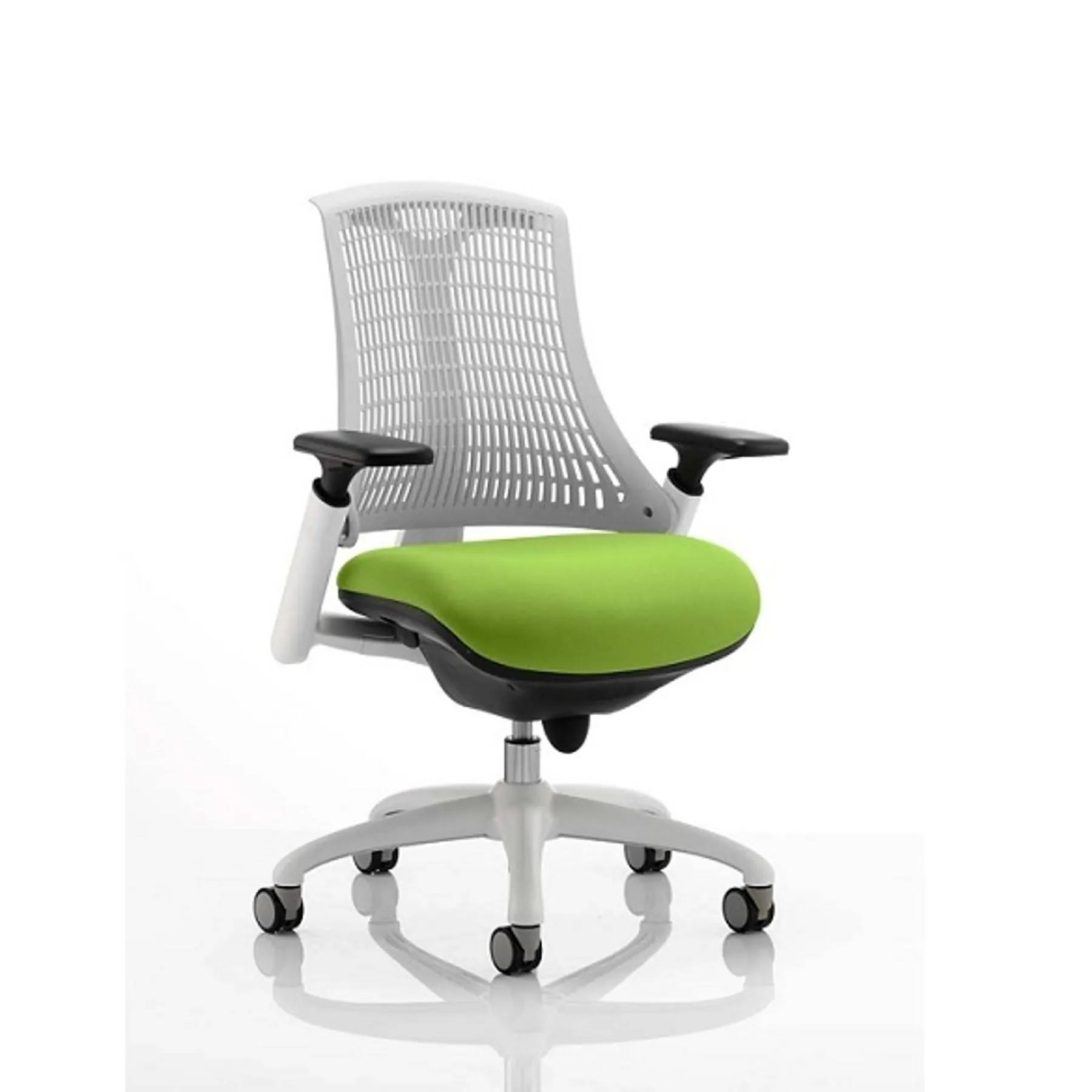 Lof Direct Dynamic Flex white frame chair green seat KCUP0730