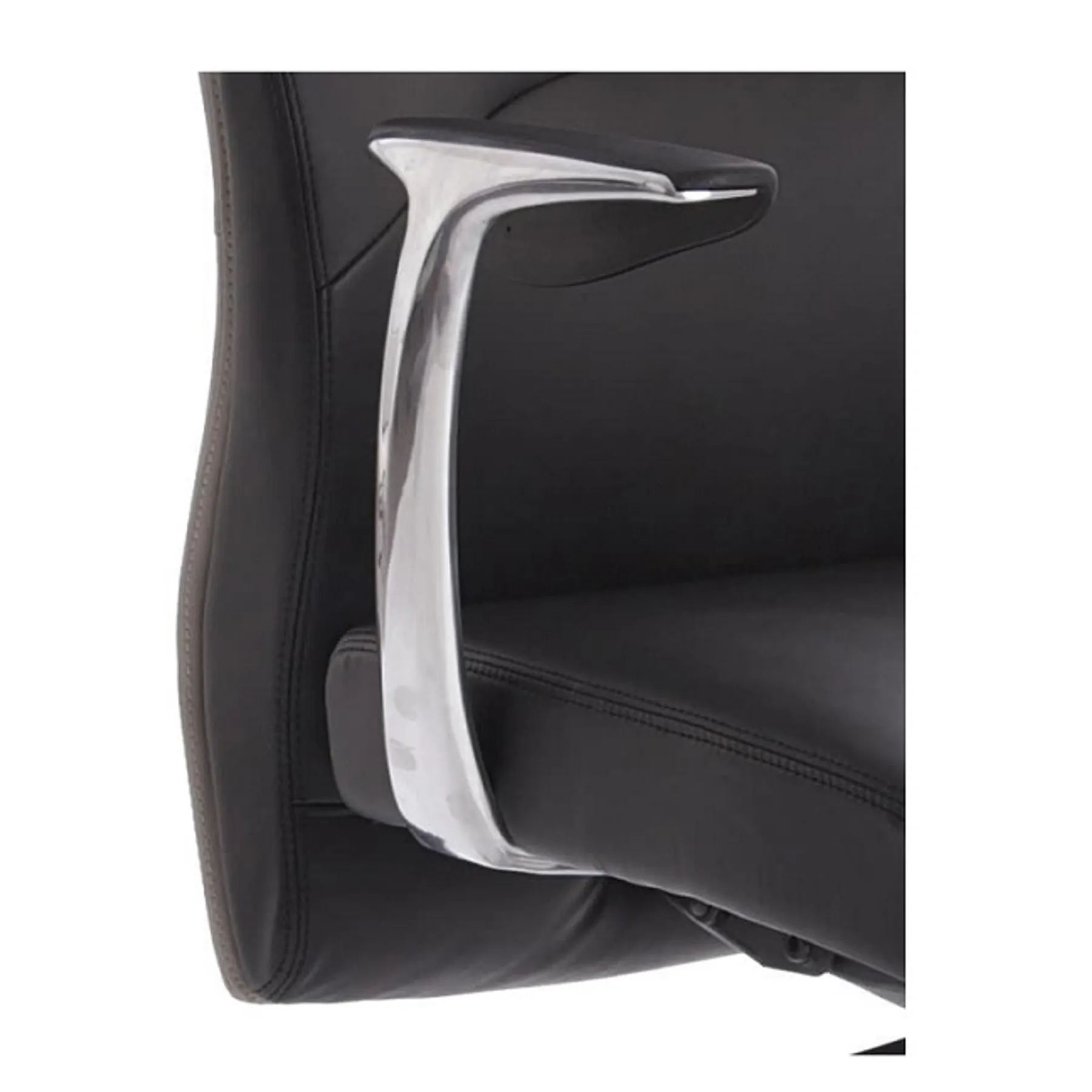 Lof Direct Dynamic mien black leather visitors chair arm detail