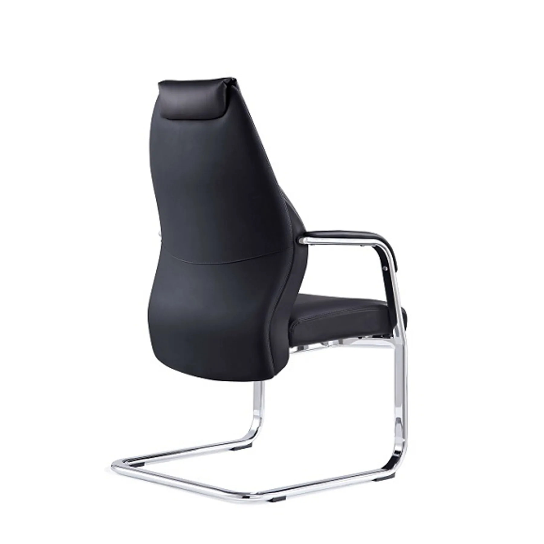 Lof Direct Dynamic mien black leather visitors chair rear pg
