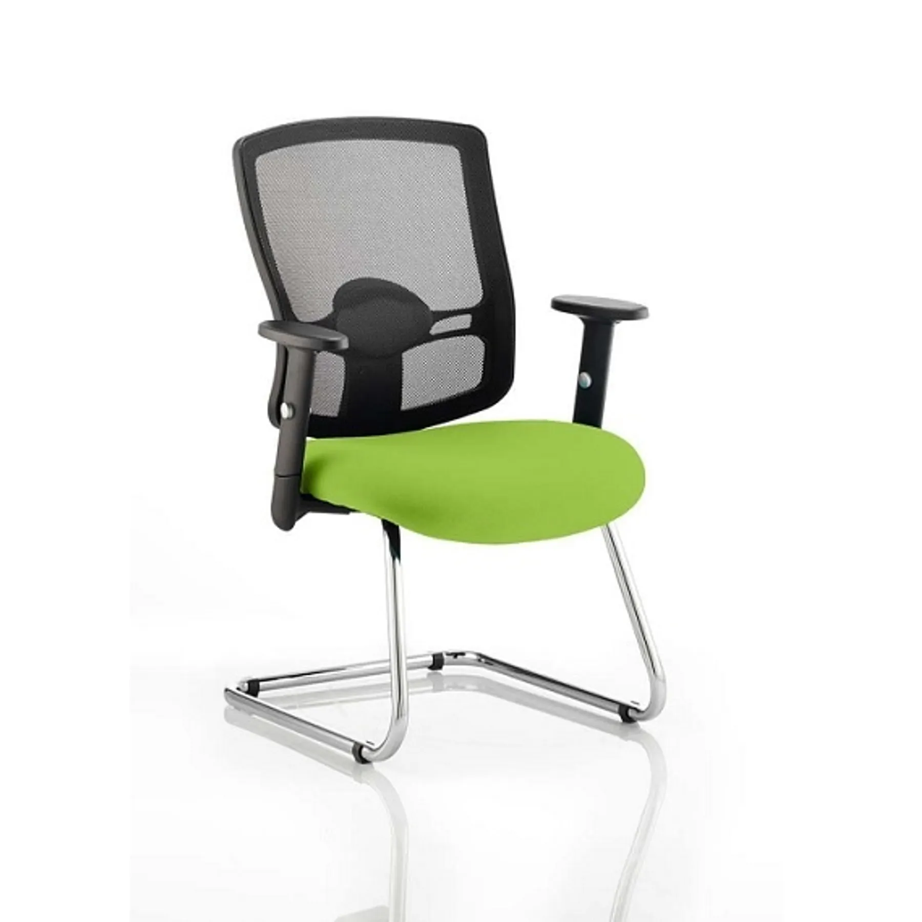 Lof Direct Dynamic portland mesh cantilever meeting chair bespoke green