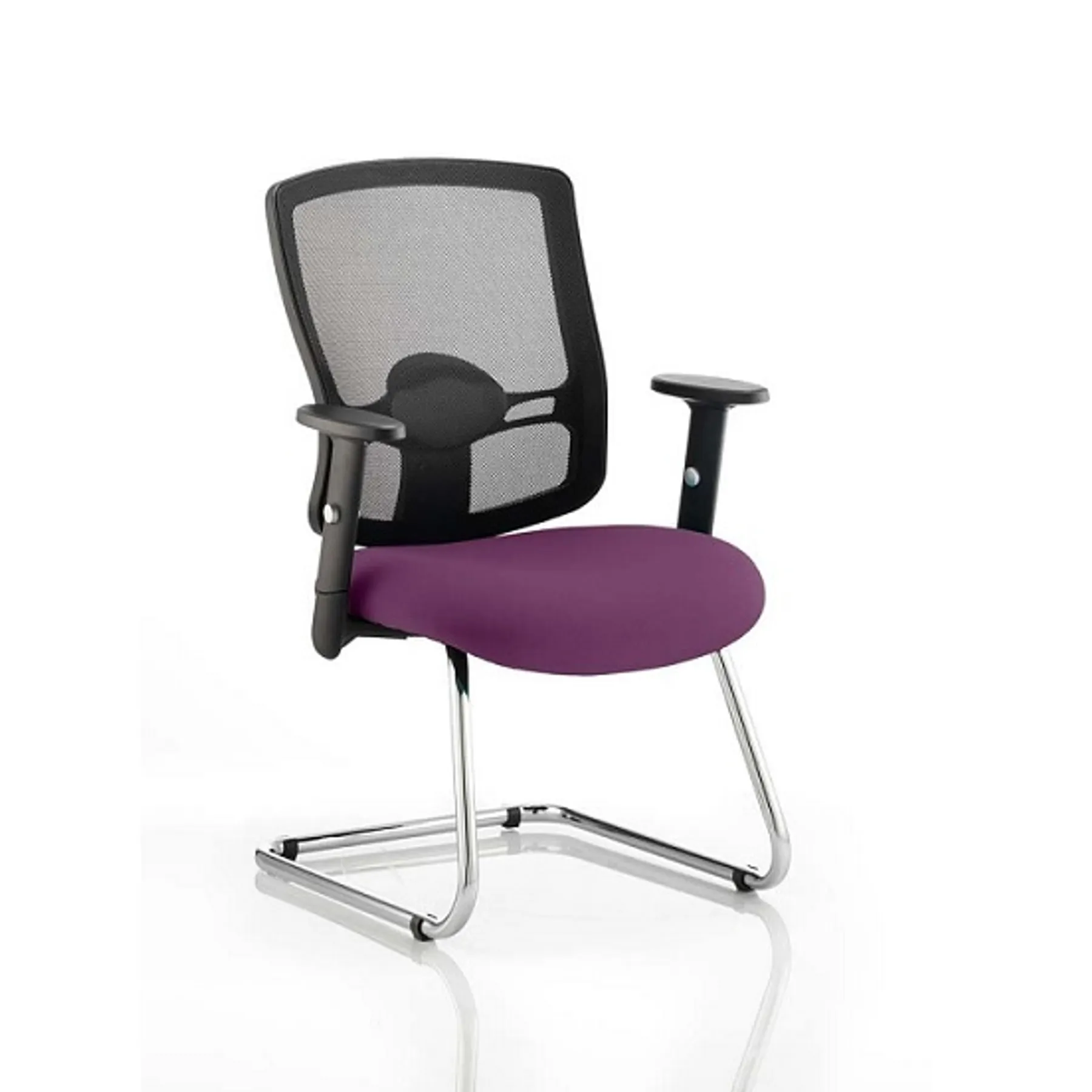 Lof Direct Dynamic portland mesh cantilever meeting chair bespoke purple