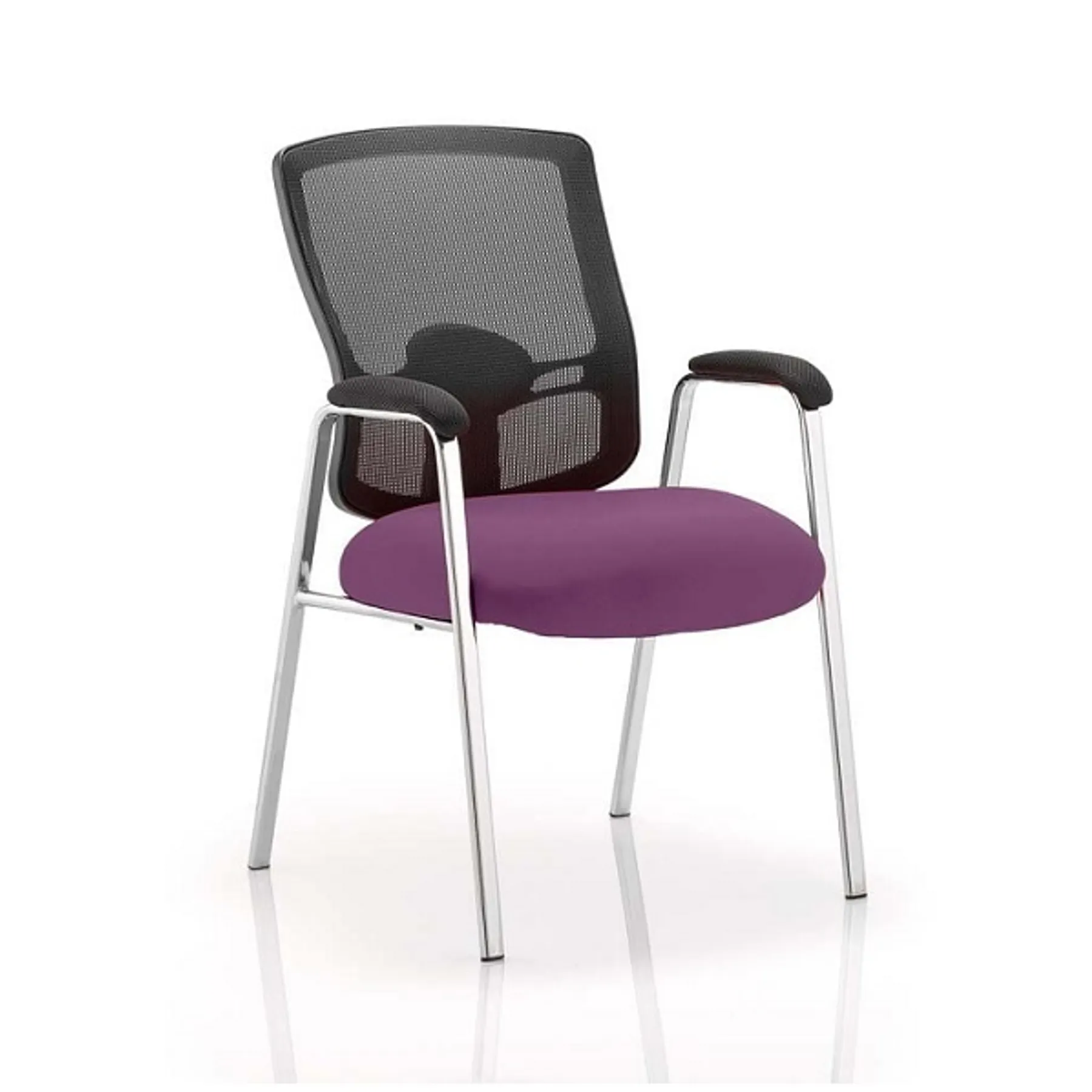 Lof Direct Dynamic portland mesh visitor chair bespoke 4 leg purple